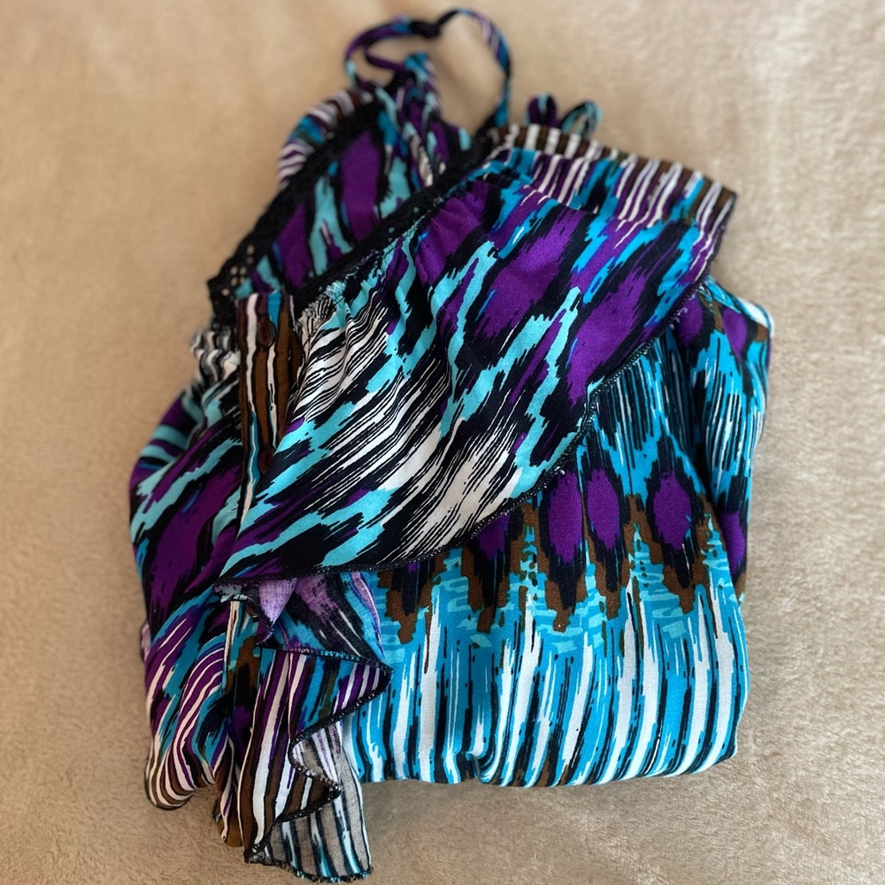 Fashion to Figure Multicolor Ruffle Romper - Size 3X - Picture 10 of 12